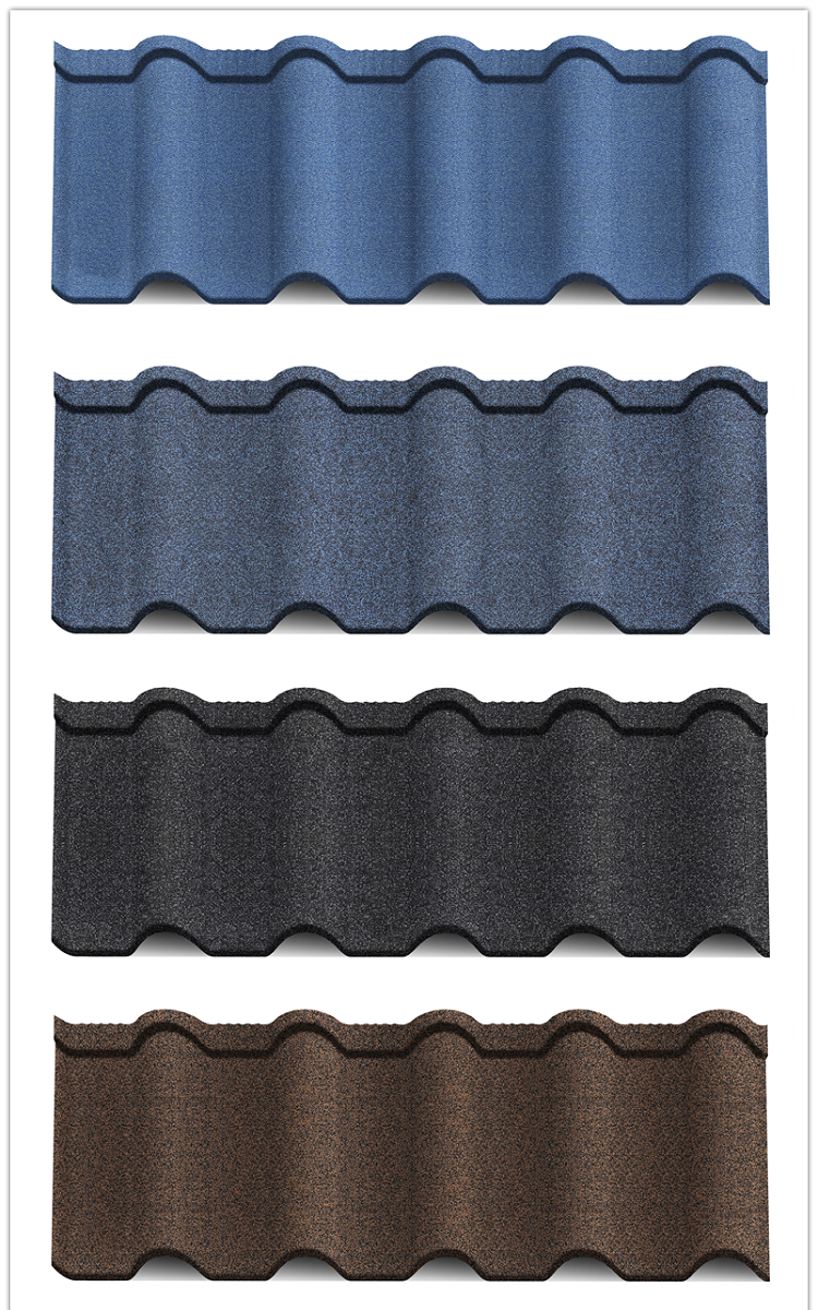 Europae Tempestas Resistant Stone Coated Roman Tile 1250 x 420mm Metallum Roof pro Villas