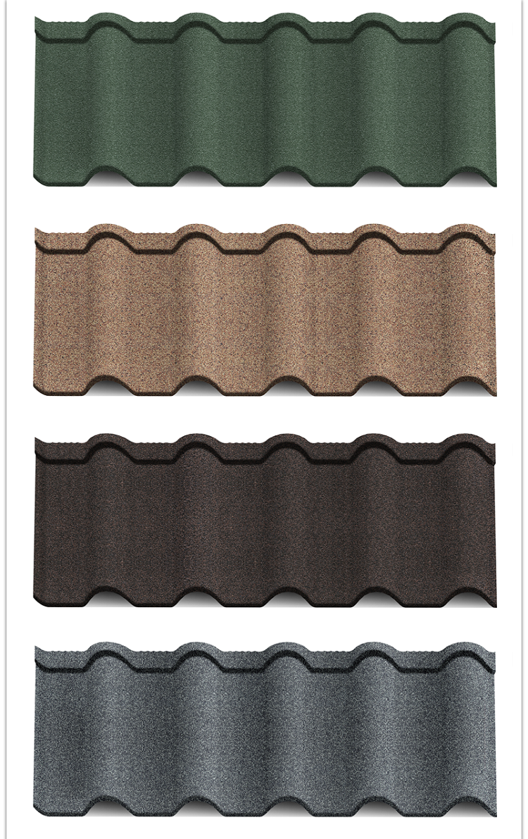 Europae Tempestas Resistant Stone Coated Roman Tile 1250 x 420mm Metallum Roof pro Villas