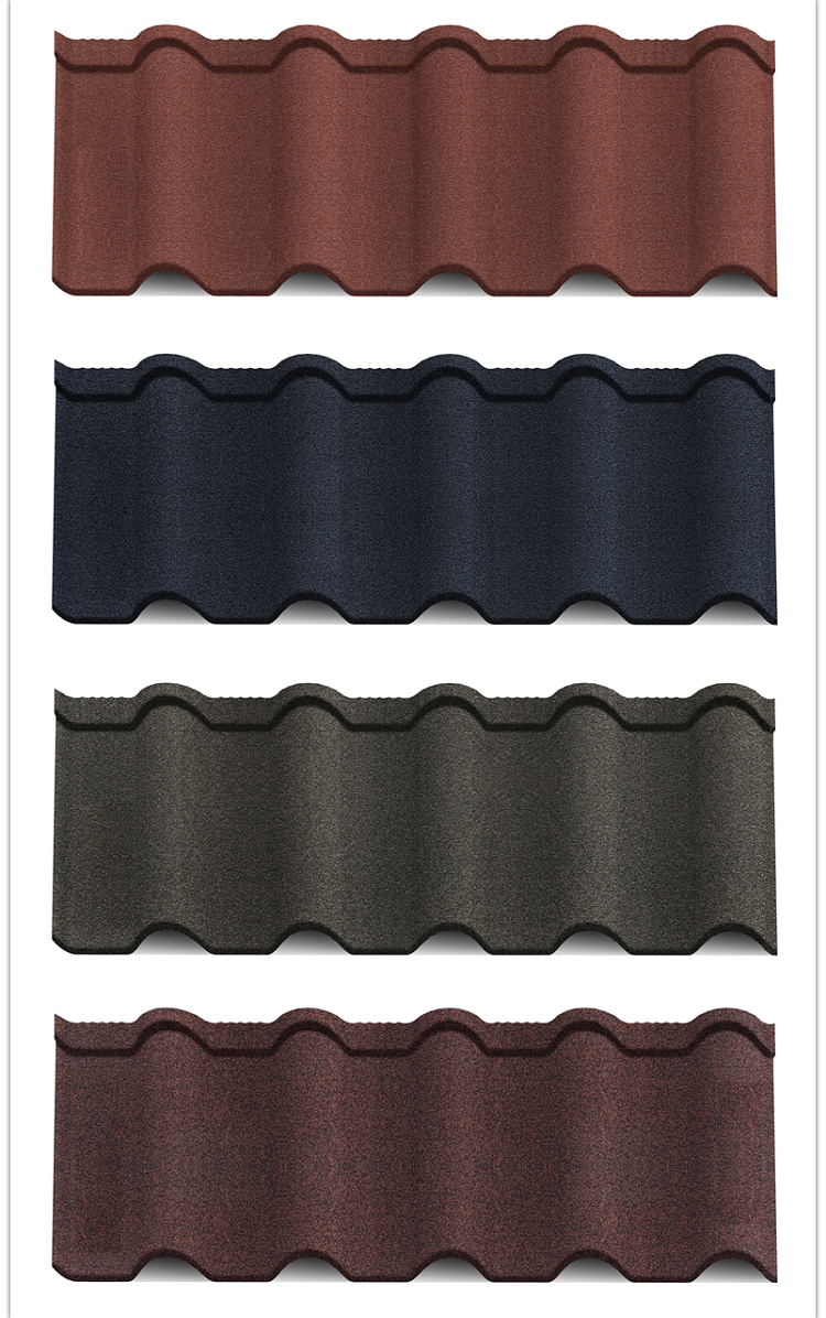 Europae Tempestas Resistant Stone Coated Roman Tile 1250 x 420mm Metallum Roof pro Villas